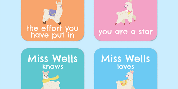 Personalised Llamas Merit Stickers