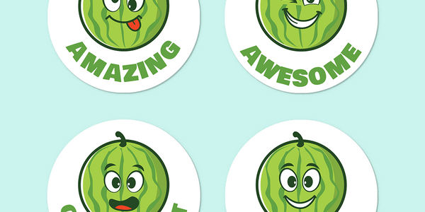 Melons Merit Stickers