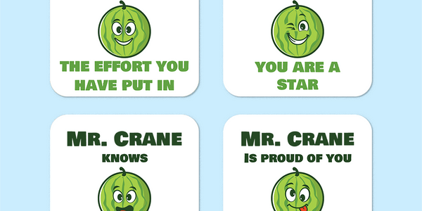 Personalised Melons Merit Stickers