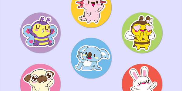 Animal Mix 1 Mini Dot Stickers