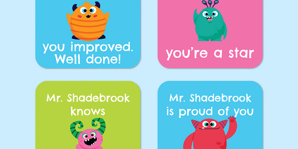 Personalised Monsters Merit Stickers