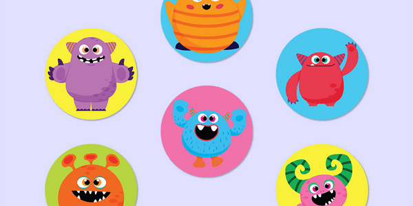Monsters Mini Dot Stickers