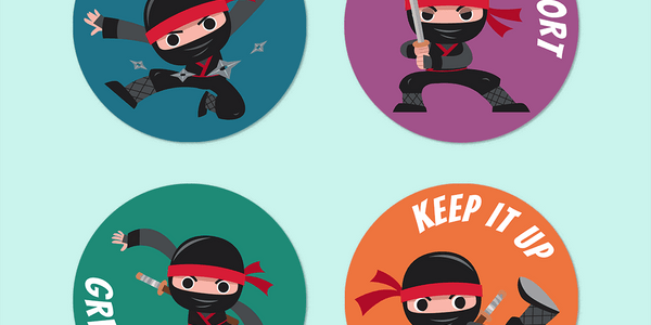 Ninjas Merit Stickers