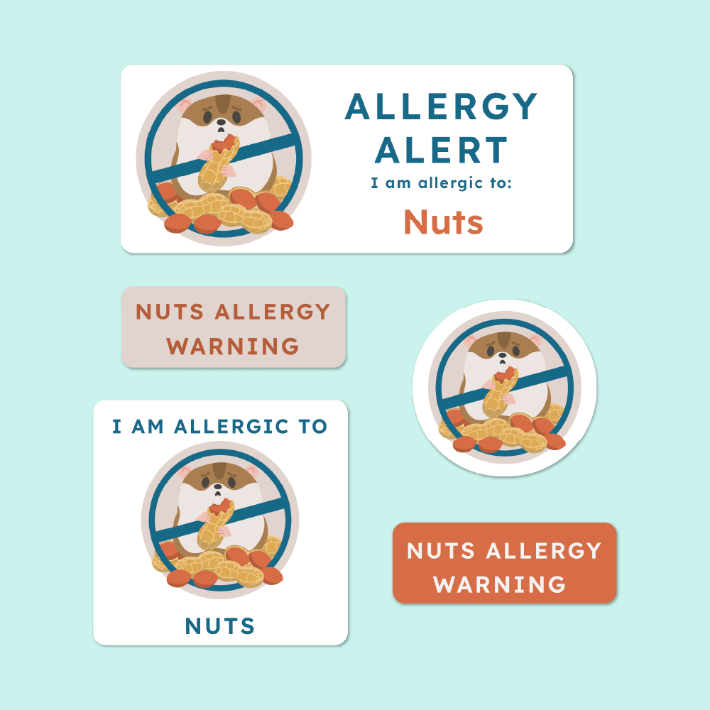 Allergy Note Sticker Allergy Alert Labels - Stickers for Kids | Labels4School