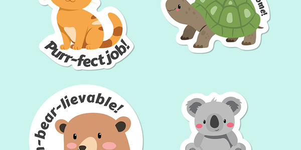 Punny Animals Merit Labels 1