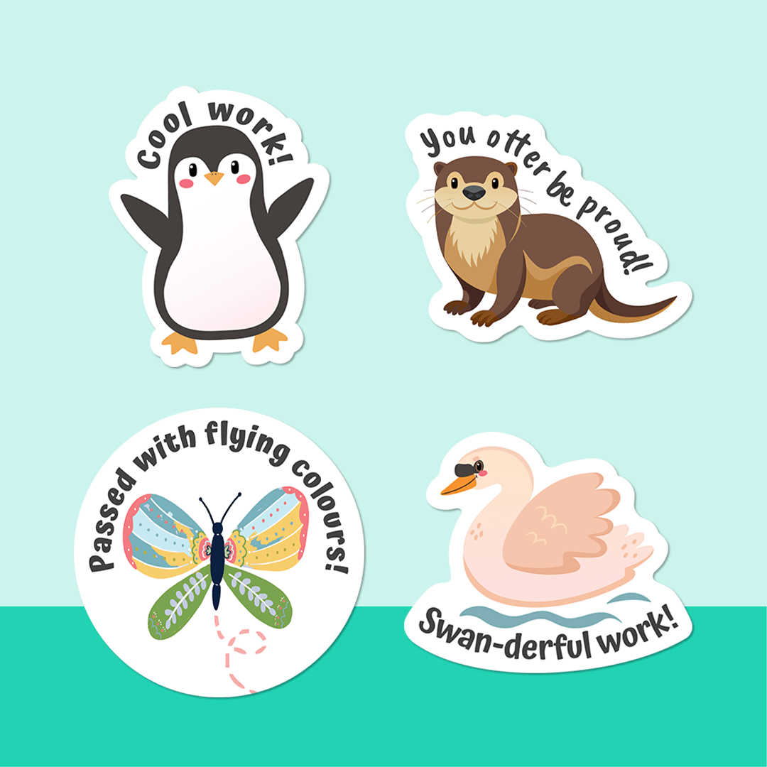 Punny Animals Merit Labels | Labels4school – Labels4School