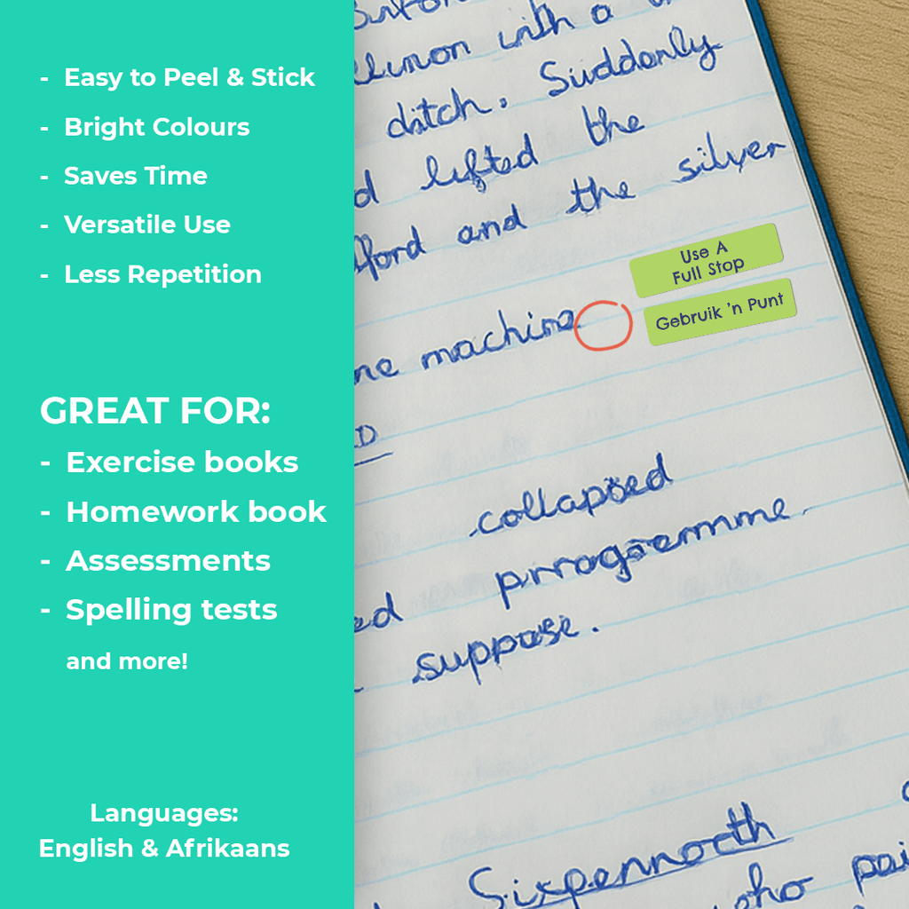 Teacher Instruction Stickers - Senior Phase