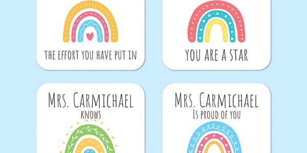 Personalised Rainbows Merit Stickers