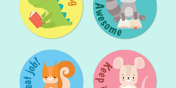 Reading Animals Merit Stickers