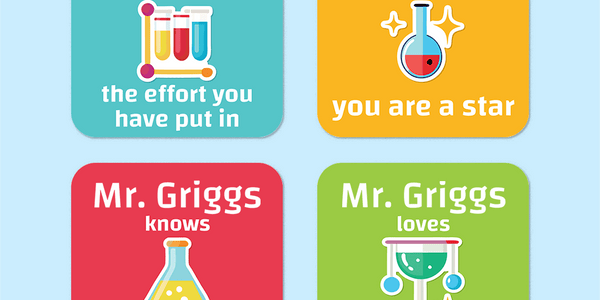Personalised Science Merit Stickers