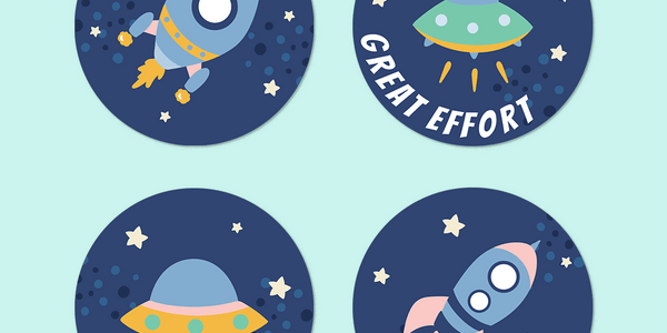Space Adventure Merit Stickers