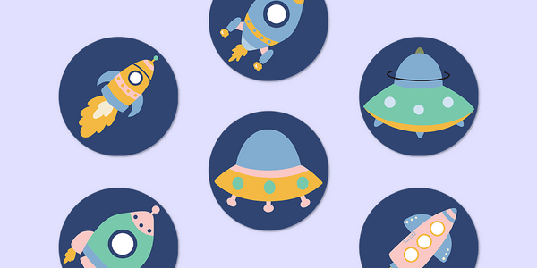 Space Adventure Mini Dot Stickers