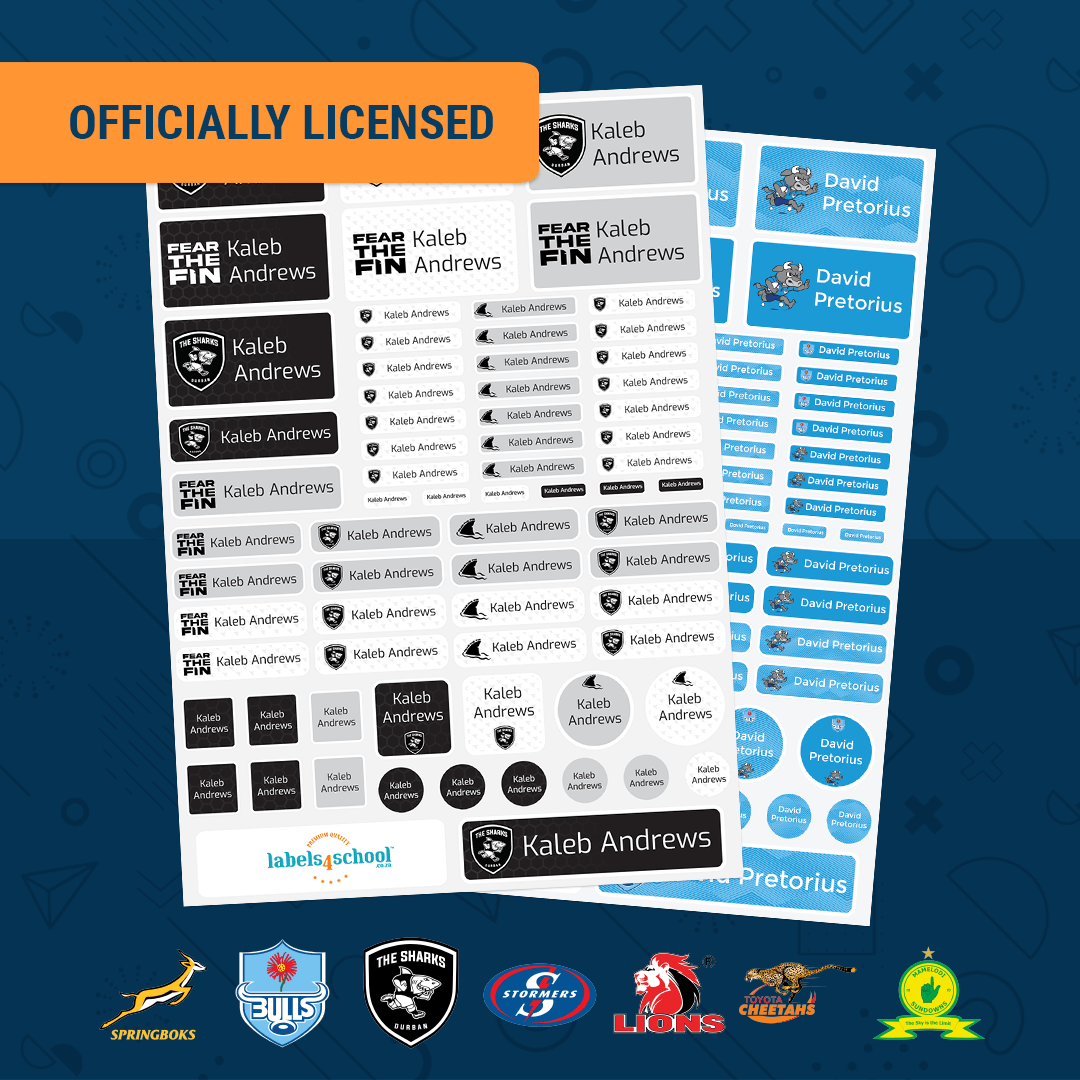 Team Purchase Label Licensed Sports Teams - Multi-purpose pack 138 labels | Labels4school ...