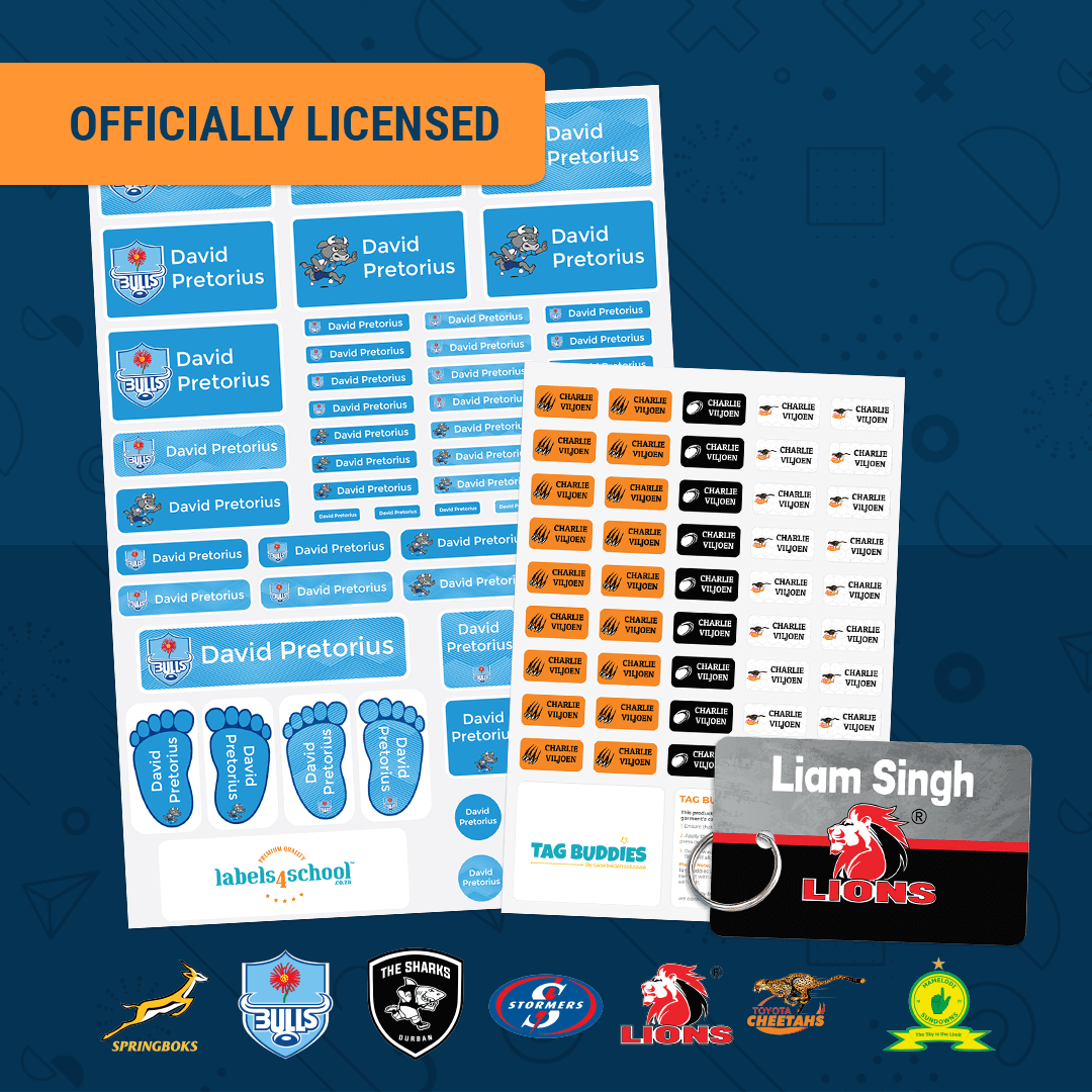 Team Purchase Label Licensed Sports Teams - Basic label pack 153 labels | Labels4school ...