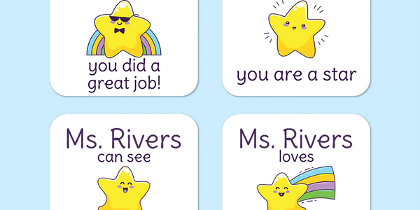 Personalised Stars Merit Stickers