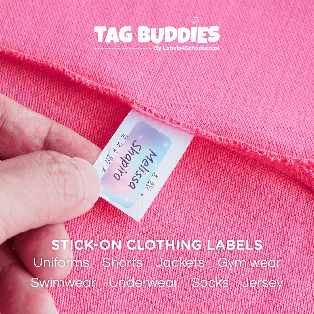 Stick in clothing name labels - Tag Buddies | Labels4School