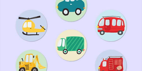 Transport Mini Dot Stickers