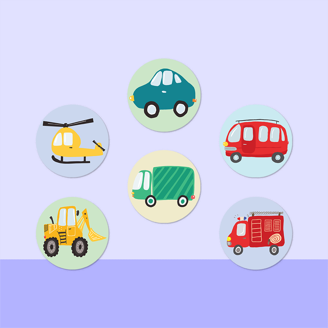 Daily Transport Sticker Transport Mini Dot Stickers - 165 Reward Stickers | Labels4school ...
