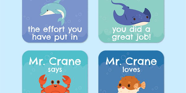 Personalised Under the Sea Merit Stickers
