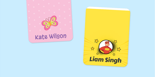 Colour Wrap-around Pencil Labels - Designer themes