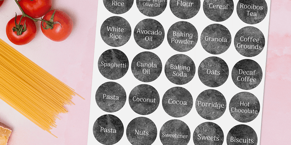 Grey Marble Pantry Labels