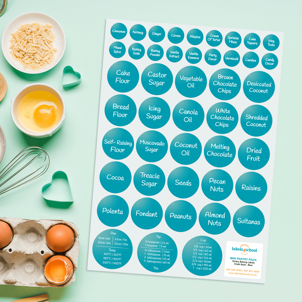Mini Pantry Pack - Baking Labels | Labels4school – Labels4School
