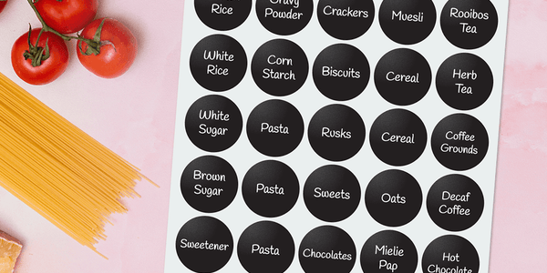 Black Chalky Pantry Labels
