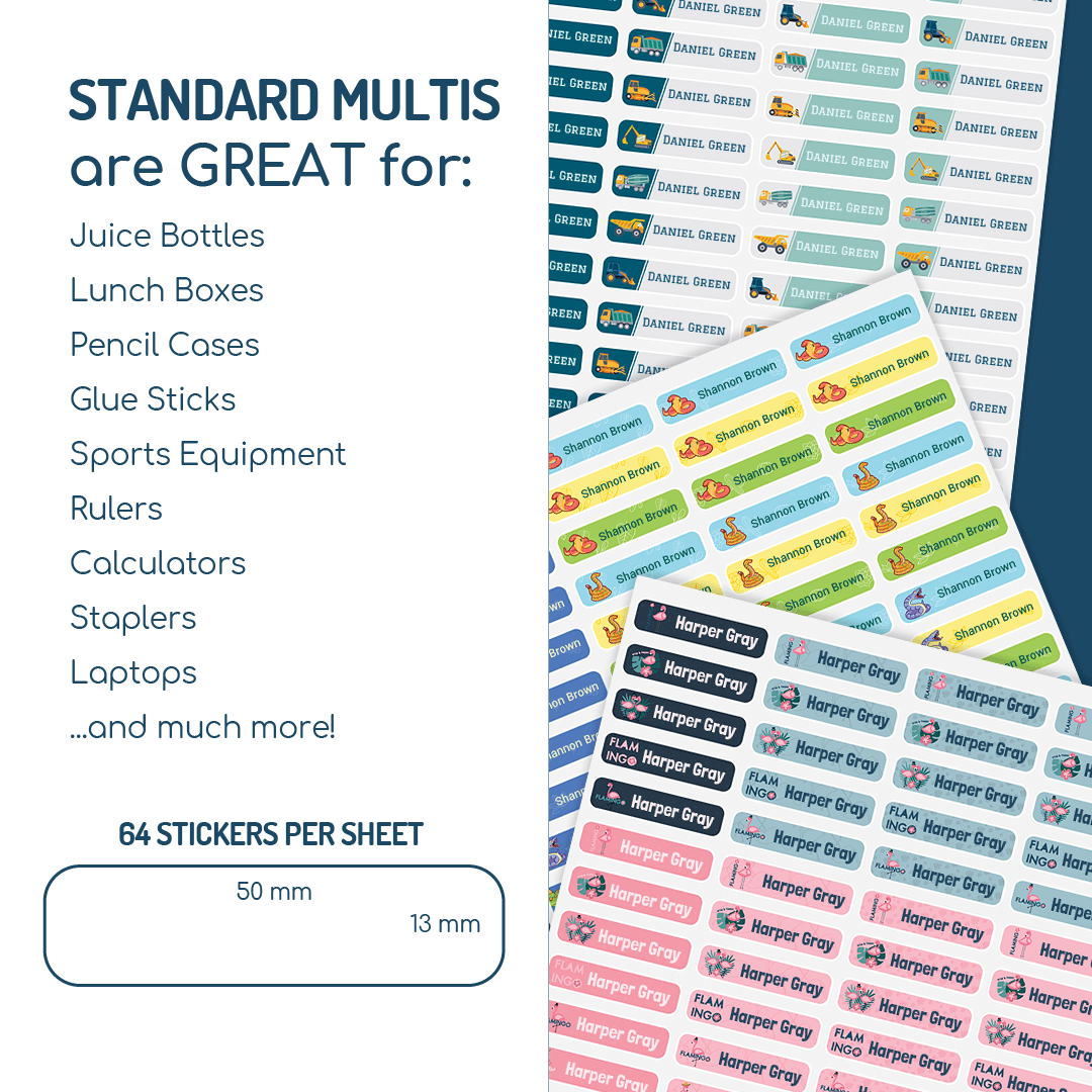 Colour Standard Multis - Multi-Purpose Labels – Labels4School