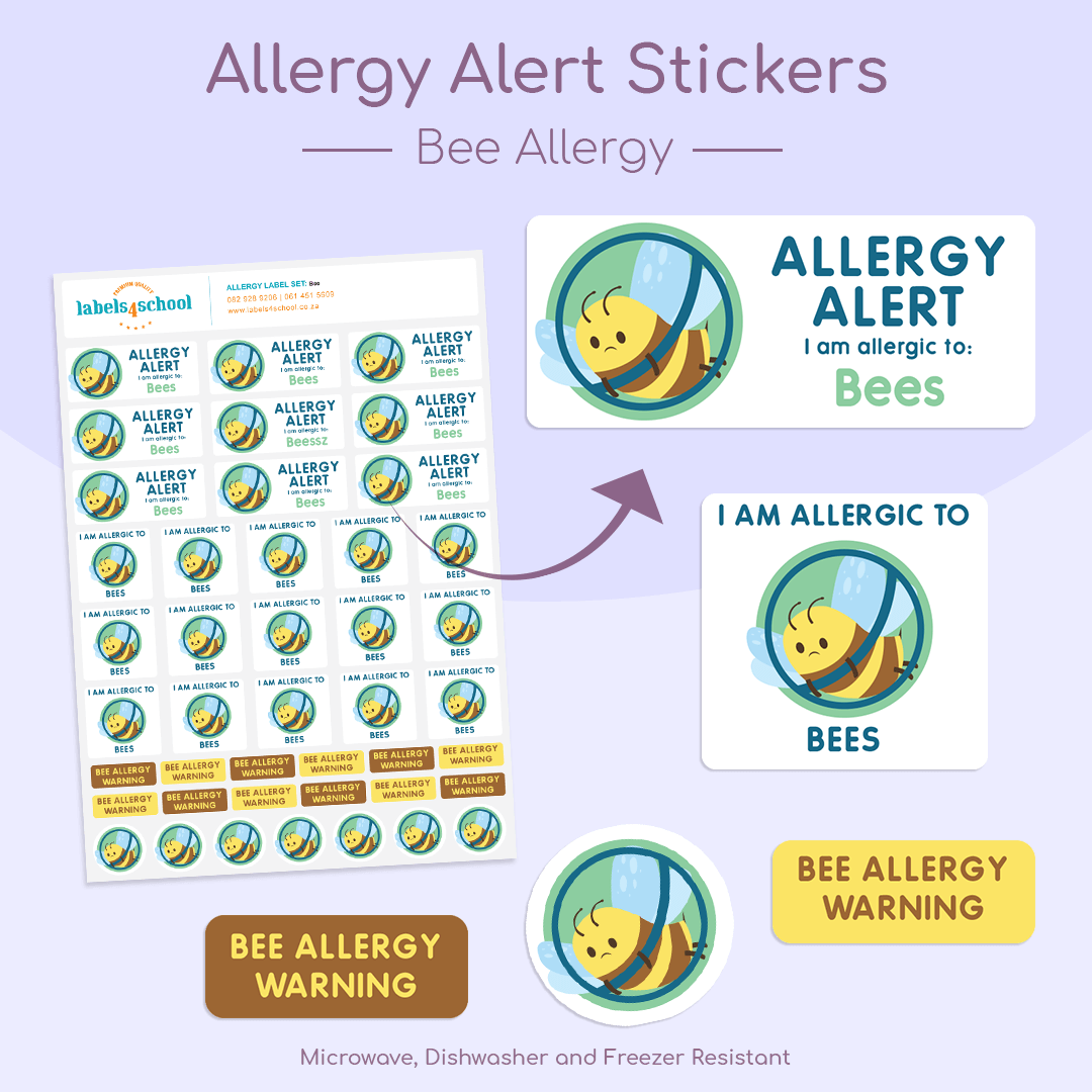 Allergy Alert Labels | Allergy Stickers | Labels4School