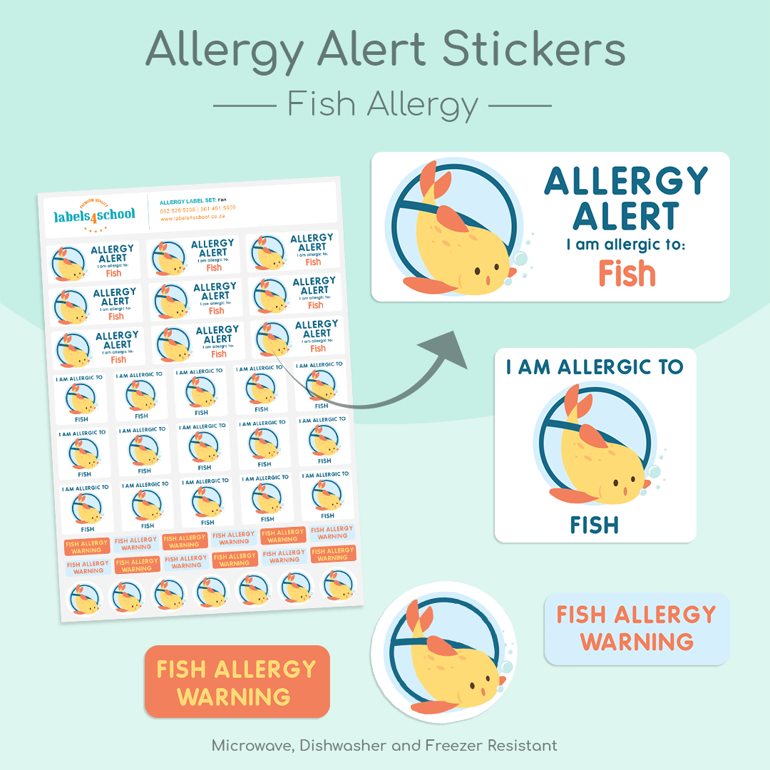 Labels Plus Alert Sticker Allergy Alert Labels | Allergy Stickers | Labels4School