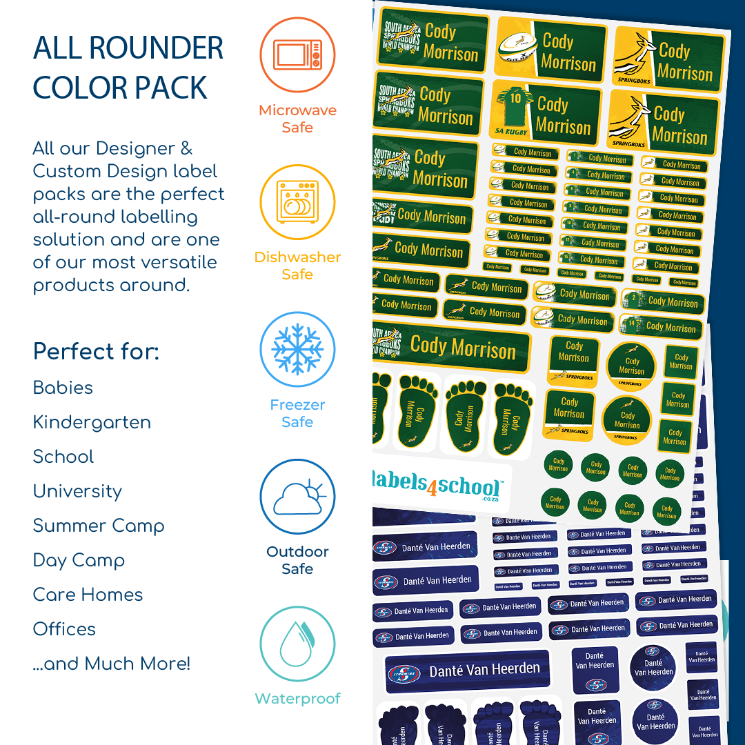 Team Purchase Label Licensed Sports Teams - Basic label pack 153 labels | Labels4school ...