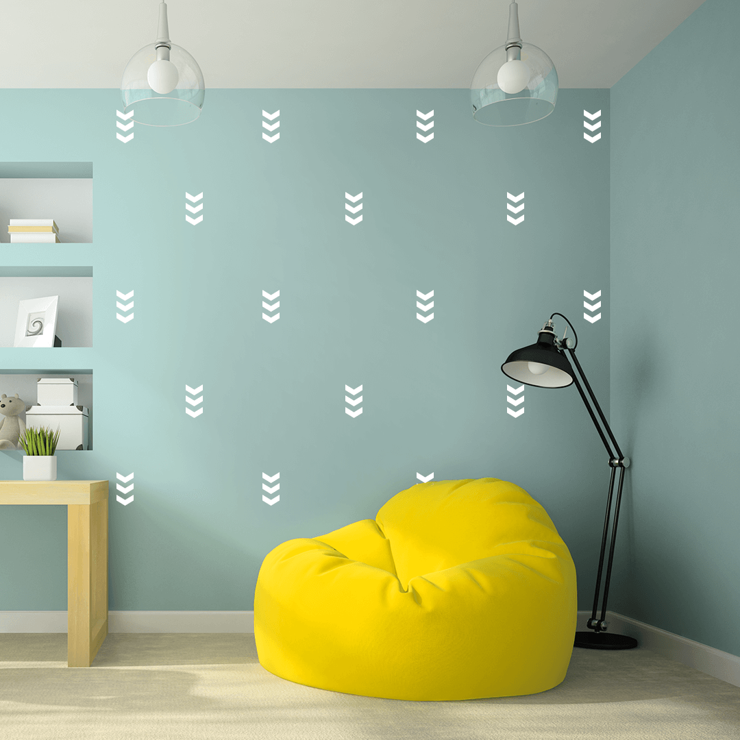Chevron Pattern Stickers Chevron Pattern – White wall decal room stickers | Labels4school ...