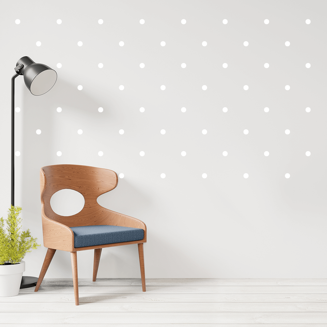 White Pattern Wall Sticker Dots Pattern – White wall decal room stickers | Labels4school ...