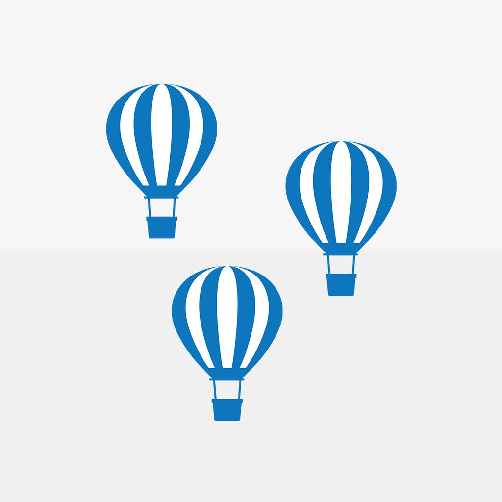 Hot Air Balloon Pattern - Blue