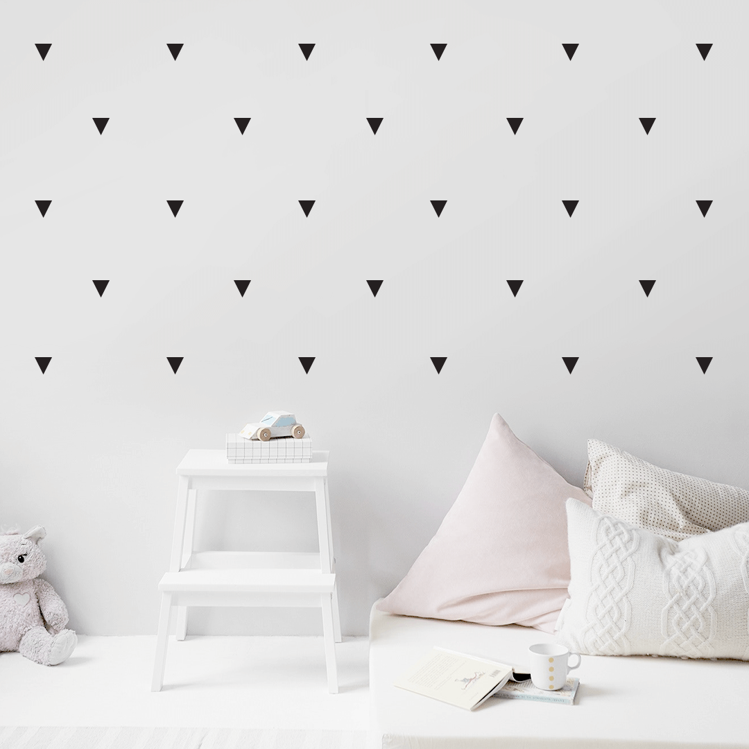Triangle Pattern - Black wall decal room stickers | Labels4school ...