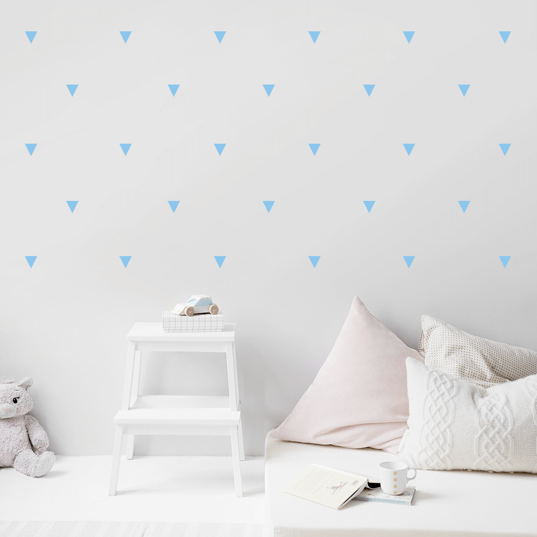 Triangle Pattern – Blue wall decal room stickers | Labels4school ...