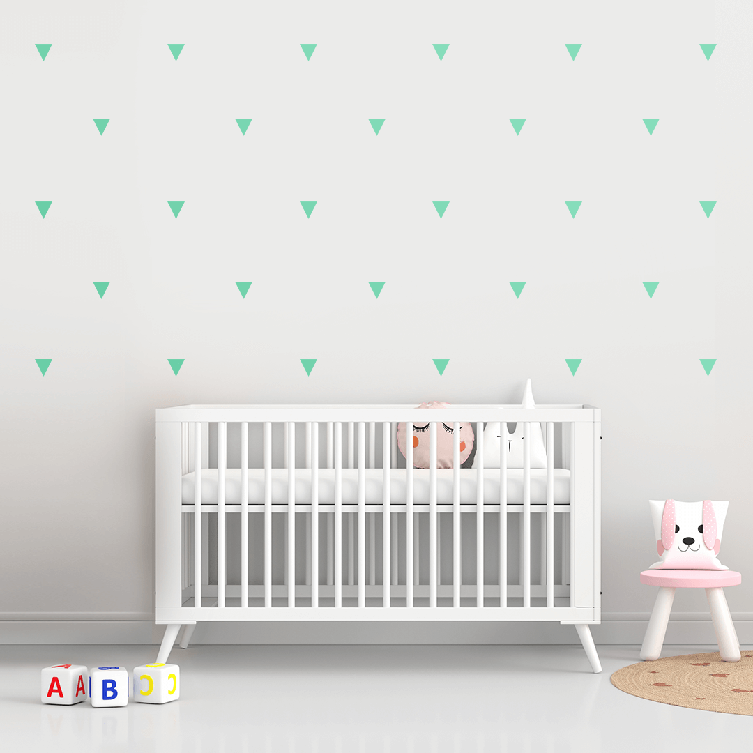 Triangle Pattern – Green wall decal room stickers | Labels4school ...