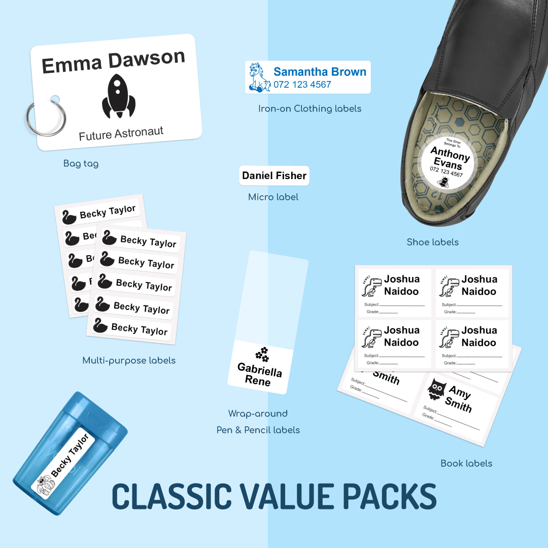 Basic Label Pack | 164 labels | Labels4School