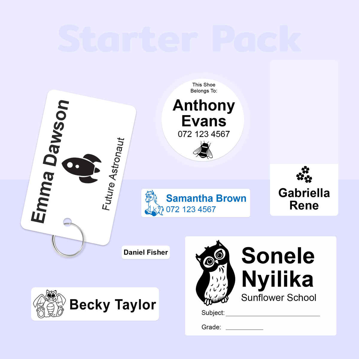 Pack Labels Basic Label Pack | 164 labels | Labels4School