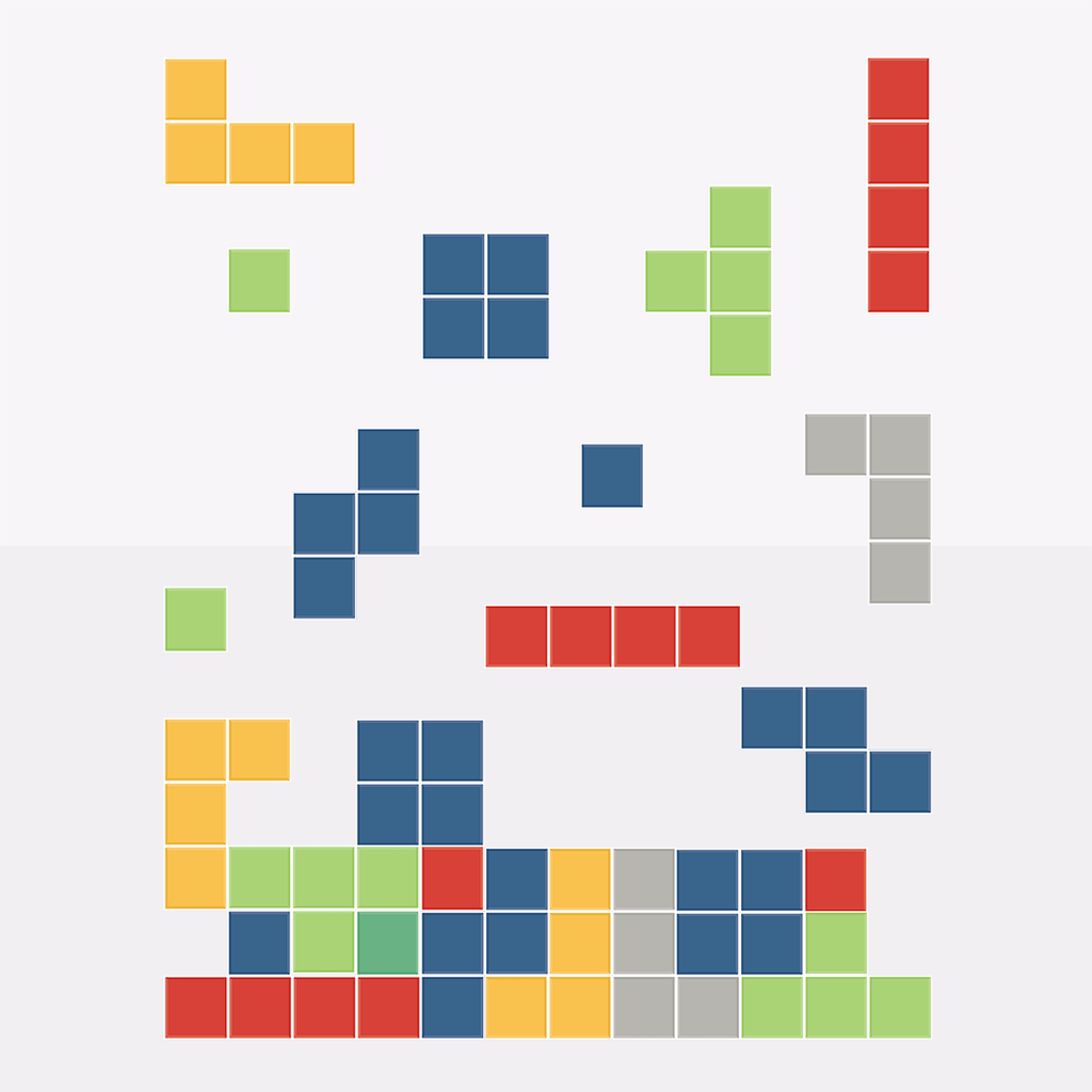 Tetris Blocks Pattern - Style 1