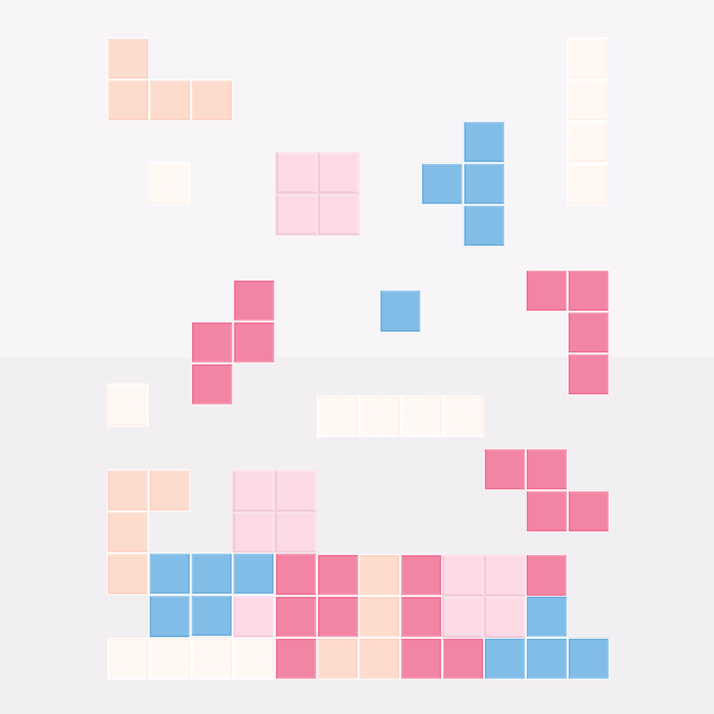 Tetris Blocks Pattern - Style 3